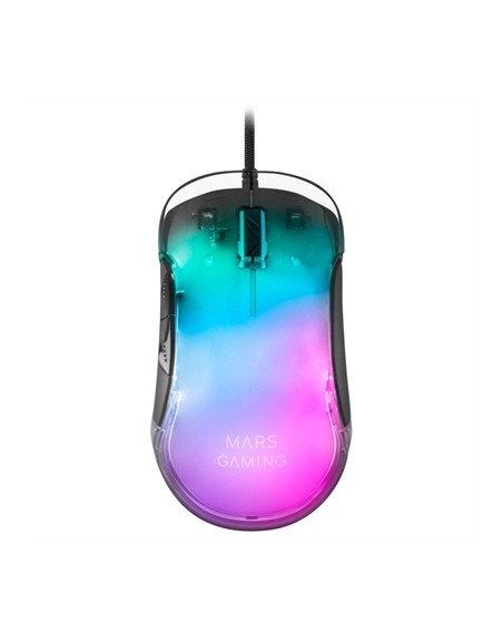 Mouse raton mars gaming mmglow optico usb 7 botones 12800ppp rgb