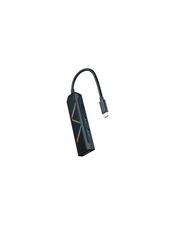 Hub nanocable 4 en 1 usb tipo c - usb - hdmi - 15cm - macho - hembra Hub nanocable 4 en 1 usb tipo c - usb - hdmi - 15cm - macho - hembra