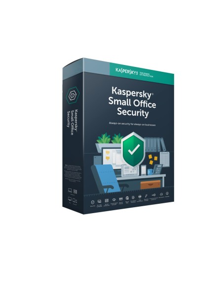 Antivirus kaspersky small office servidor + 10 usuarios 1 año en caja