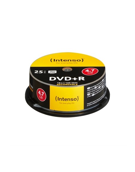 Tarrina de dvd+r virgenes intenso 4.7gb 16x 25 unidades