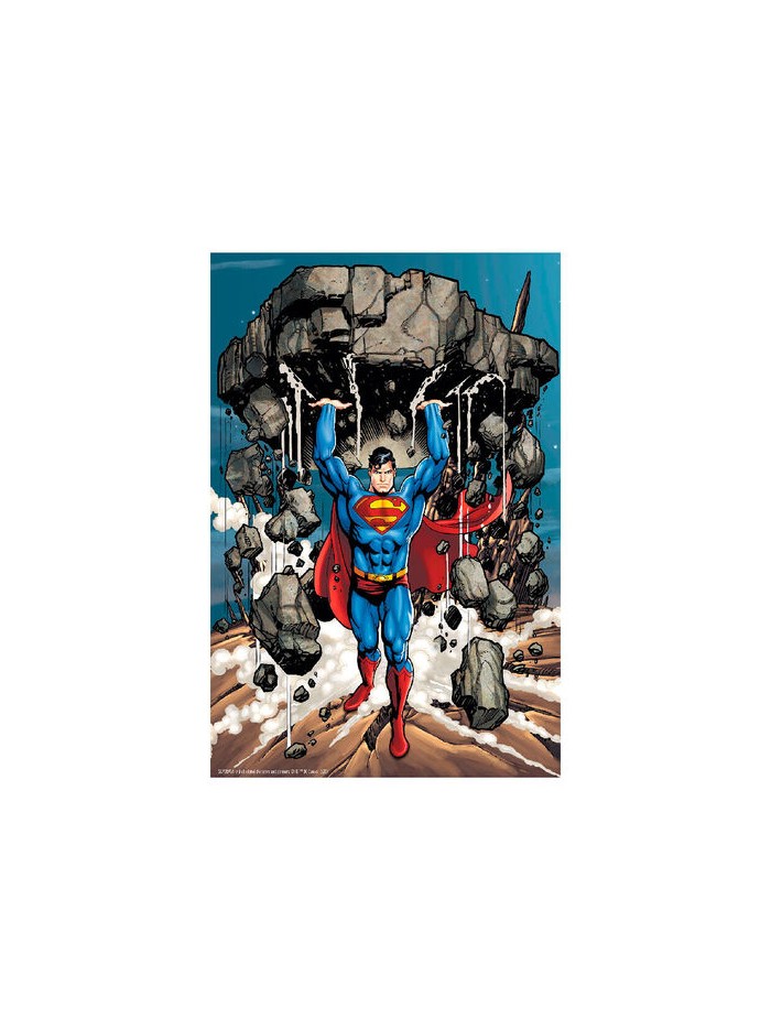 Puzzle 3d lenticular dc comics superman levantando escombros 300 piezas Puzzle 3d lenticular dc comics superman levantando escombros 300 piezas