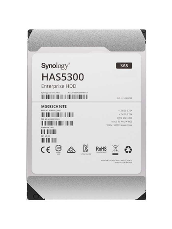 Disco duro interno hdd synology has5300 - 8t 8tb 3.5 pulgadas 256mb 7200rpm sas 12gb - s Disco duro interno hdd synology has5300 - 8t 8tb 3.5 pulgadas 256mb 7200rpm sas 12gb - s