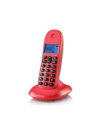 Telefono motorola c1001lb+ wireless inalambrico rojo