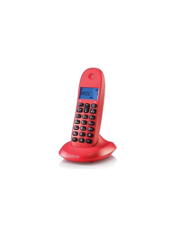 Telefono motorola c1001lb+ wireless inalambrico rojo Telefono motorola c1001lb+ wireless inalambrico rojo