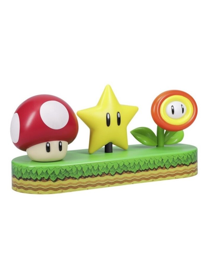 Lámpara paladone super mario icons seta - estrella y flor de fuego Lámpara paladone super mario icons seta - estrella y flor de fuego