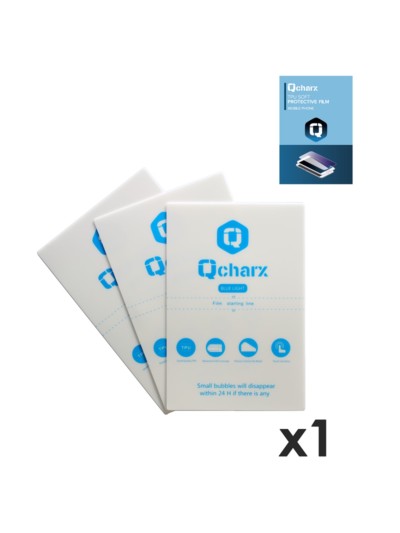 Laminas de proteccion frontales qcharx hidrogel antiblue qx1 1 unidad
