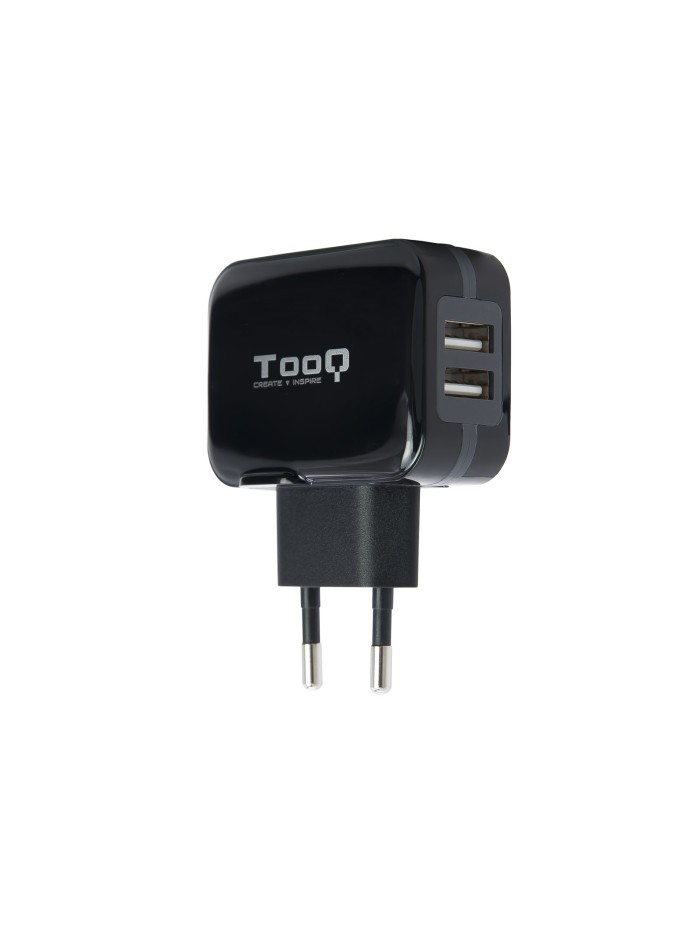 Cargador pared tooq usb tqwc - 1s02 2xusb 3.4 a(total) ai - tech negro Cargador pared tooq usb tqwc - 1s02 2xusb 3.4 a(total) ai - tech negro