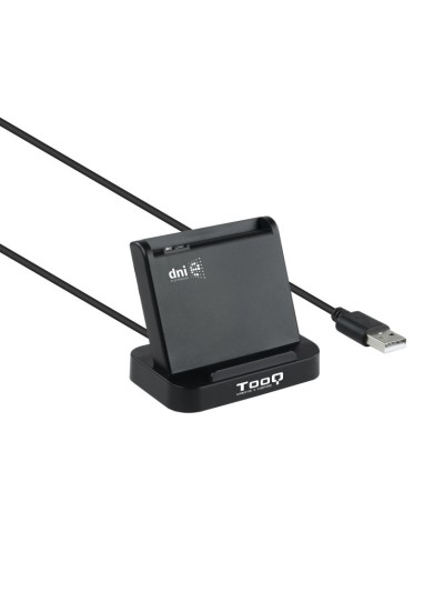 Lector de tarjetas externo tooq tqr - 220b dnie vision usb 2.0 negro