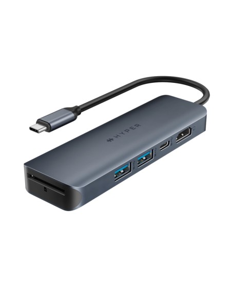 Hub hyper drive ecosmart gen.2 universal usb - c® 6 - in - 1100 w pd power
