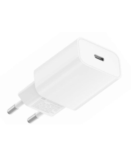 Cargador de pared xiaomi mi fast charger - usb tipo c - 20w - blanco