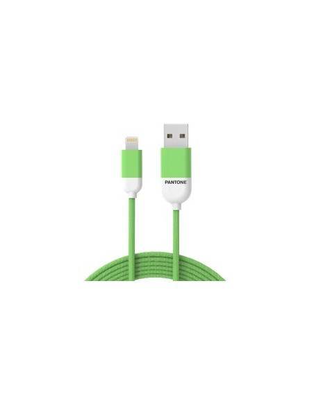 Cable nylon pantone lightning a usb 1.5m verde