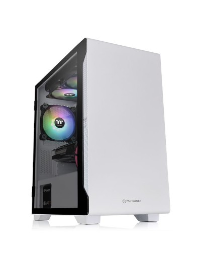 Torre micro atx thermaltake s100 tg - ven 120mm incluido - cristal templado - blanco