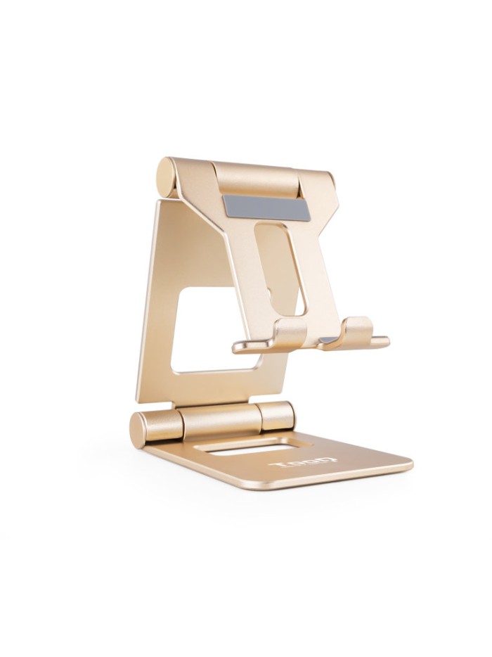 Soporte sobremesa tooq para telefono - tablet plegable slim dorado Soporte sobremesa tooq para telefono - tablet plegable slim dorado