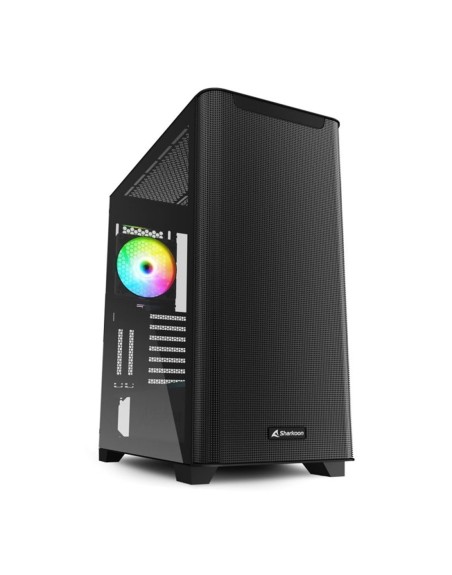 Caja ordenador gaming sharkoon m30 rgb atx 2 x usb 3.0 1 x usb tipo c sin fuente negro