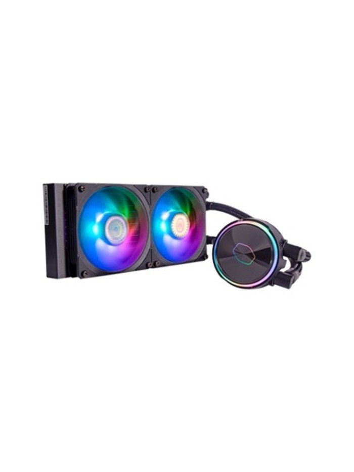 Kit refrigeracion liquida coolermaster ml pl240 flux be black argb 2 x 120mm Kit refrigeracion liquida coolermaster ml pl240 flux be black argb 2 x 120mm
