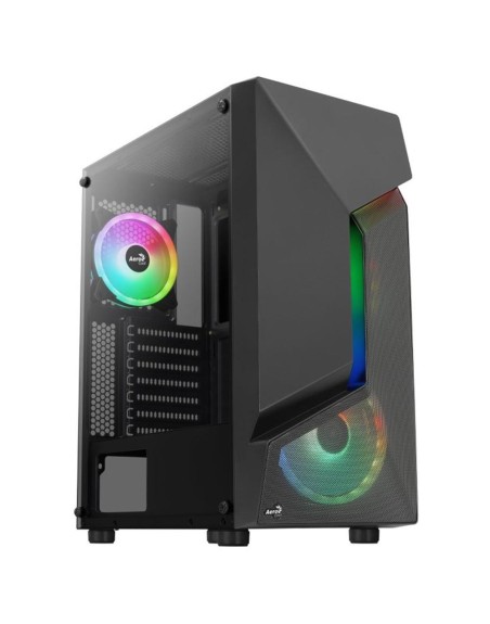 Caja ordenador gaming aerocool scapebkv3 atx argb cristal templado negro