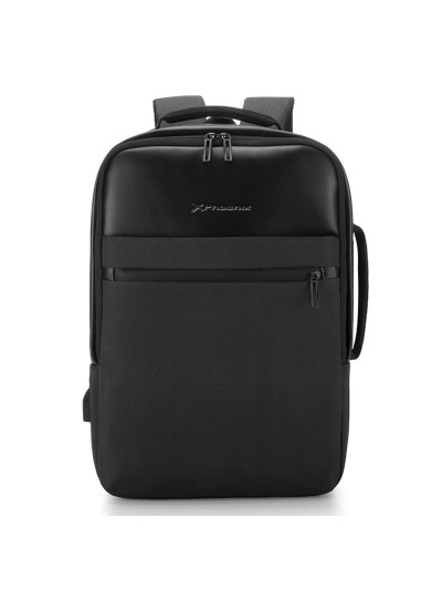 Mochila phoenix berlin de cuero con usb