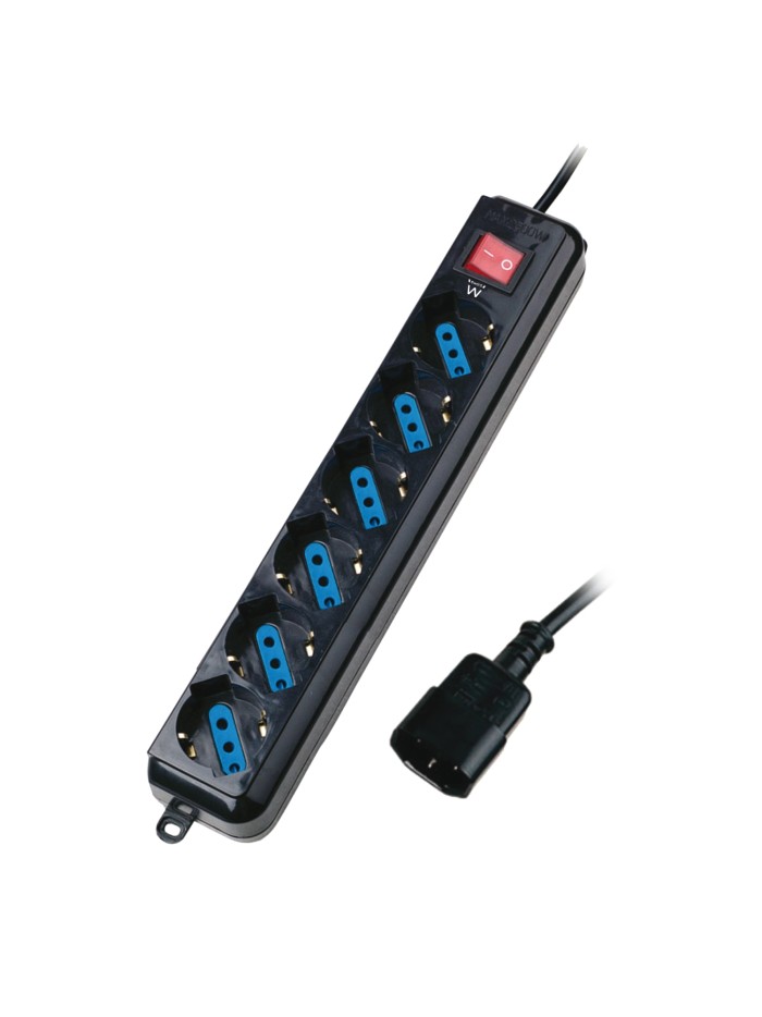 Regleta para sai protector contra sobre tensiones conector iec - x6 salidas Regleta para sai protector contra sobre tensiones conector iec - x6 salidas