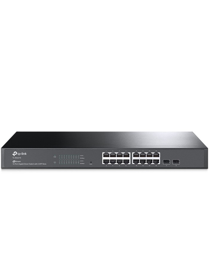 Swicht tp - link 16 puertos 10 - 100 - 1000mbps con 2 ptos sfp gestionable rack 19 pulgadas Swicht tp - link 16 puertos 10 - 100 - 1000mbps con 2 ptos sfp gestionable rack 19 pulgadas