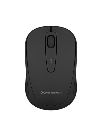 Phoenix m250 ratón inalámbrico 2.4 ghz receptor usb hasta 1600 dpi compatible con pc mac portátil color negro