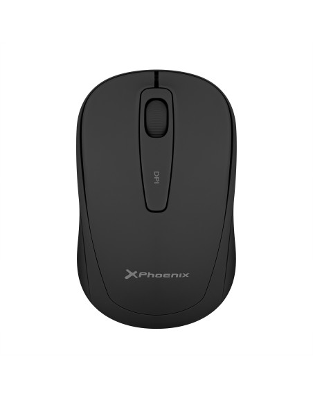 Phoenix m250 ratón inalámbrico 2.4 ghz receptor usb hasta 1600 dpi compatible con pc mac portátil color negro
