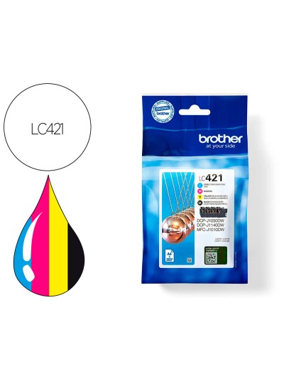 Ink-jet brother lc421val dcp-j1050dw / dcp-j1140dw / mfc-j10 pack 4 colores 200 paginas