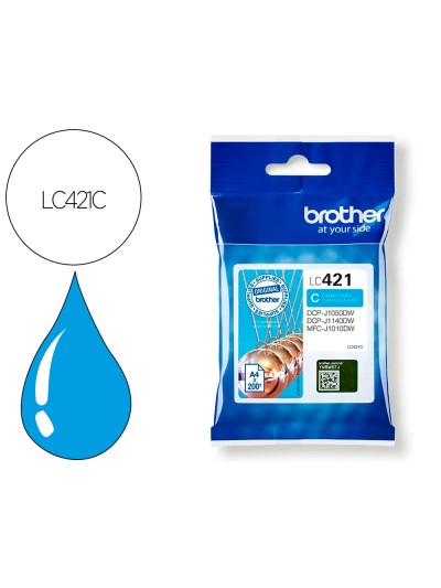 Ink-jet brother lc421c dcp-j1050dw / dcp-j1140dw / mfc-j10 cian 200 paginas