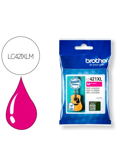 Ink-jet brother lc421xlm dcp-j1050dw / dcp-j1140dw / mfc-j10 magenta 500 paginas