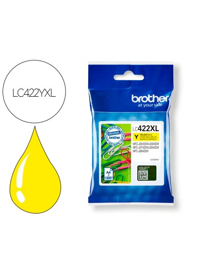 Ink-jet brother lc-422xly yellow mfc-j5340dw / mfc-j5740dw / mfc-j6540dw / mfc-j6940dw 1500 paginas