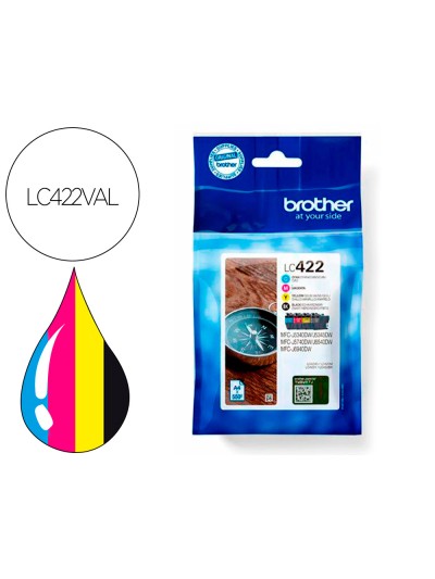 Ink-jet brother lc-422val mfc-j5340dw / mfc-j5740dw / mfc-j6540dw / mfc-j6940dw 550 paginas negro 500 paginas
