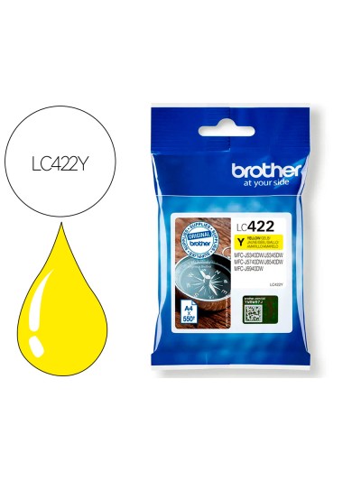Ink-jet brother lc-422y yellow mfc-j5340dw / mfc-j5740dw / mfc-j6540dw / mfc-j6940dw 550 paginas