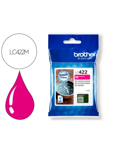 Ink-jet brother lc-422m magenta mfc-j5340dw / mfc-j5740dw / mfc-j6540dw / mfc-j6940dw 550 paginas