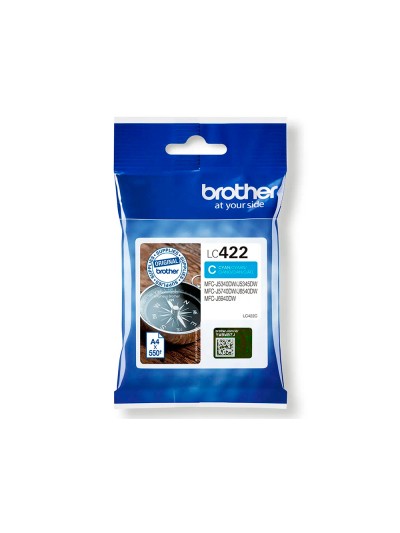 Ink-jet brother lc-422c cyan mfc-j5340dw / mfc-j5740dw / mfc-j6540dw / mfc-j6940dw 550 paginas