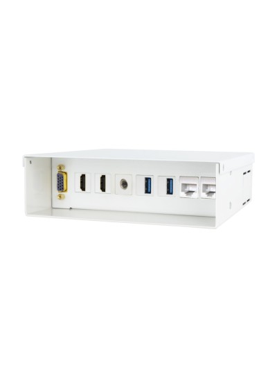 Caja de conexiones multimedia multimedia ewent ew1555 2 x hdmi - 2 x usb - 2 x rj45 - vga - jack 3.5mm