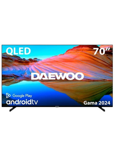 Tv daewoo 70 pulgadas qled 4k uhd - 70dm73qa - android tv