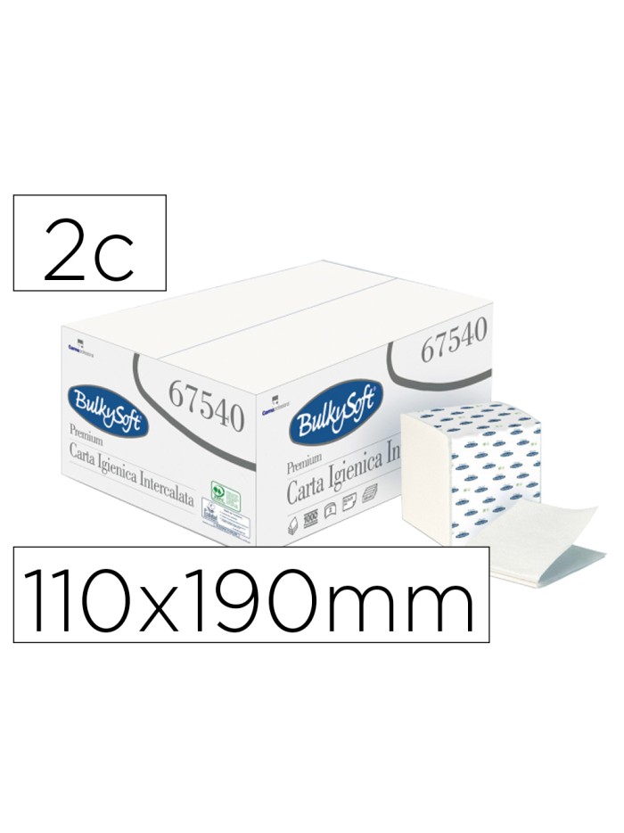 Papel higienico ofyhostel bulkysoft gofrado 2 capas engarzado 110x190 mm Papel higienico ofyhostel bulkysoft gofrado 2 capas engarzado 110x190 mm