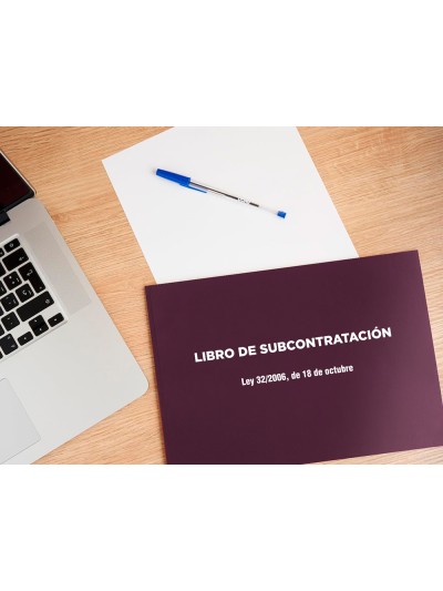Libro liderpapel subcontratacion folio juego de 10 hojas autocopiativas