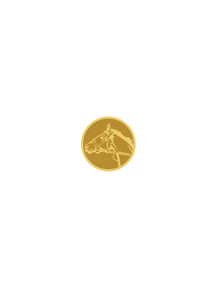 25/26 DISCO DORADO AUTOADHESIVA CABALLO Ø 2,5 CM