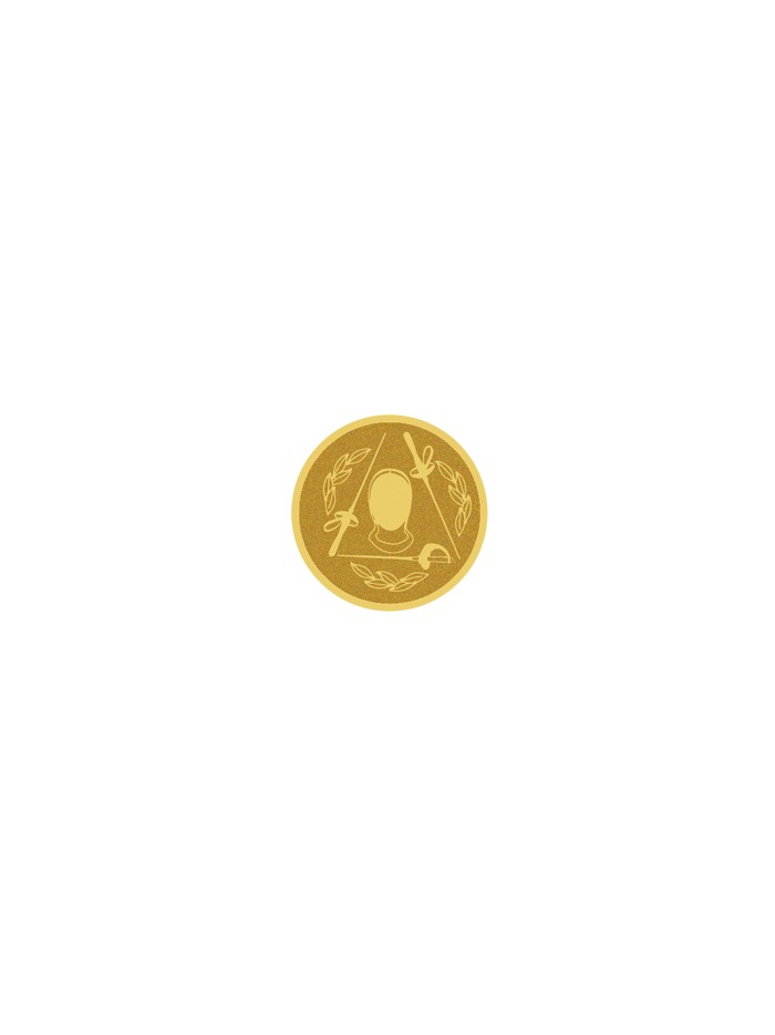 25/26 DISCO DORADO AUTOADHESIVA ESGRIMA Ø 2,5 CM