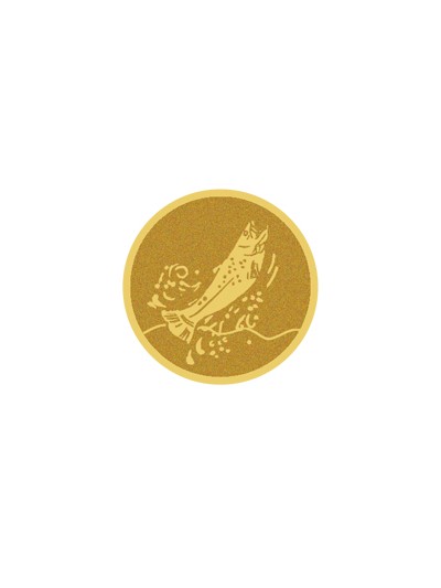 25/26 DISCO DORADO AUTOADHESIVA PEZ Ø 2,5 CM