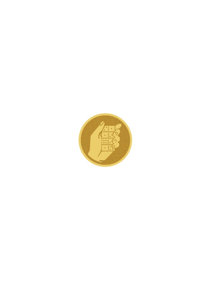 25/26 DISCO DORADO AUTOADHESIVA DOMINO Ø 2,5 CM