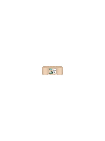 Papel secamanos amoos naturally soft 2 capas pasta cruda paquete de 6 rollos 125 m