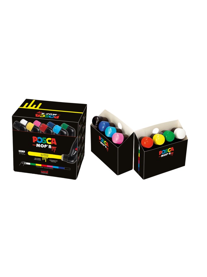 Rotulador uni posca mop r pcm-22 marcador de pintura redonda 3-19 mm caja de 8 unidades colores surtidos Rotulador uni posca mop r pcm-22 marcador de pintura redonda 3-19 mm caja de 8 unidades colores surtidos