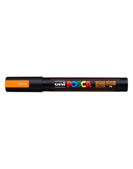 Rotulador uni posca pc-5m marcador de pintura punta conica 1,8-2,5 mm naranja fluor