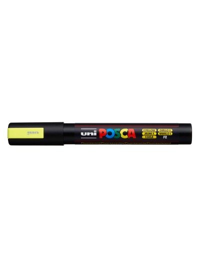 Rotulador uni posca pc-5m marcador de pintura punta conica 1,8-2,5 mm amarillo fluorescente