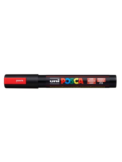 Rotulador uni posca pc-5m marcador de pintura punta conica 1,8-2,5 mm rojo fluorescente