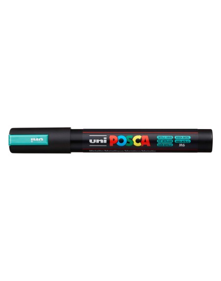 Rotulador uni posca pc-5m marcador de pintura punta conica 1,8-2,5 mm verde metalico