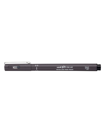Rotulador uniball pin calibrado micrometrico 0,5 mm color gris oscuro
