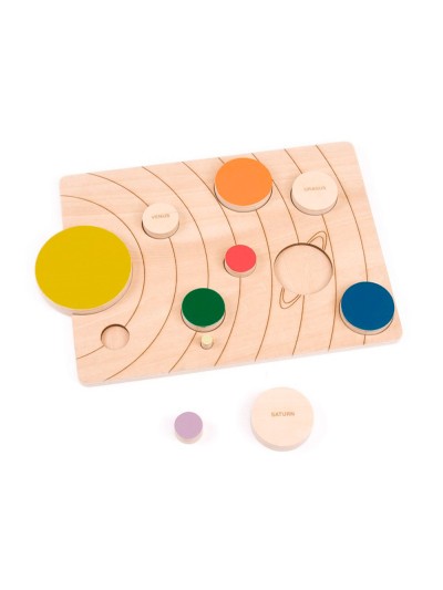 Juego didactico andreutoys sistema solar madera