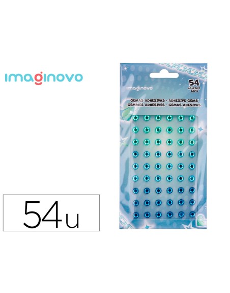 Pegatinas imaginovo gemas verdes y azules brillantes con relieve para todas superficies 190x105 mm en